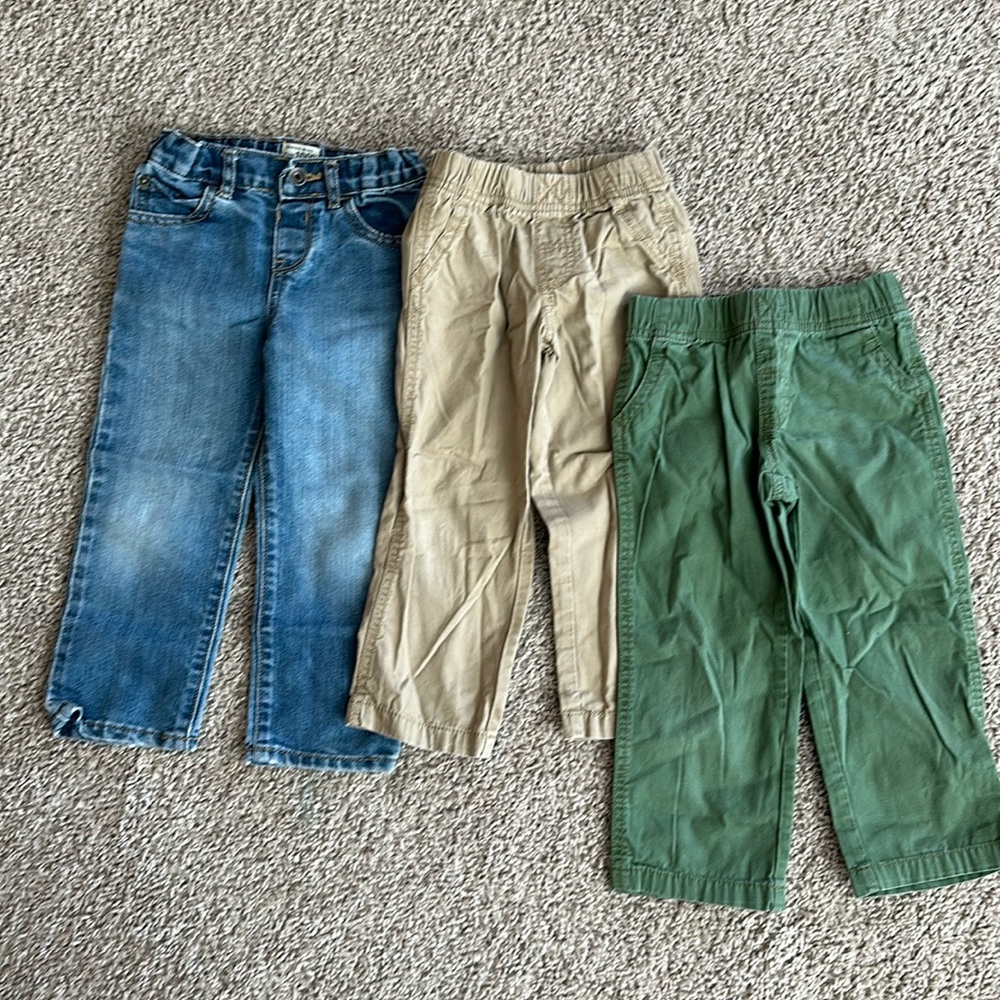 Set of 3 Little Boys Pants size 3T, Carters and The Childrens place
